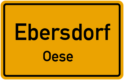 Straßenverzeichnis Ebersdorf Oese
