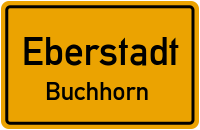 Ortsschild Eberstadt Buchhorn