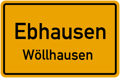 Straßenverzeichnis Ebhausen Wöllhausen
