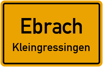 Straßenverzeichnis Ebrach Kleingressingen