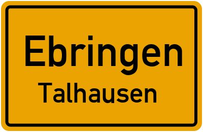 Straßenverzeichnis Ebringen Talhausen