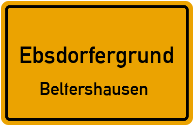 Ortsschild Ebsdorfergrund Beltershausen