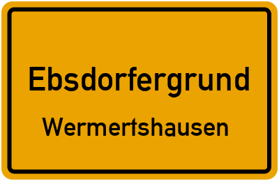 Ortsschild Ebsdorfergrund Wermertshausen