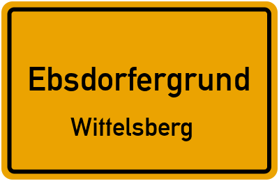 Ortsschild Ebsdorfergrund Wittelsberg