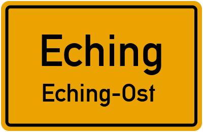 Straßenverzeichnis Eching Eching-Ost