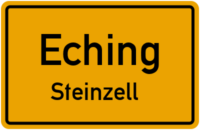 Ortsschild Eching Steinzell