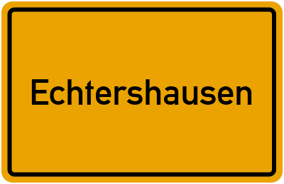 Ortsschild von Gemeinde Echtershausen in Rheinland-Pfalz