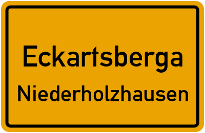Ortsschild Eckartsberga Niederholzhausen