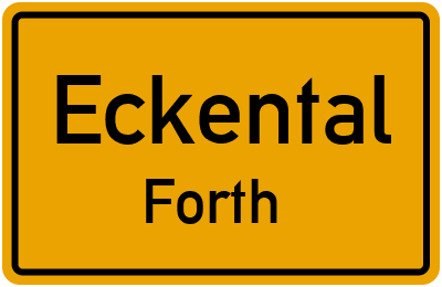 Ortsschild Eckental Forth