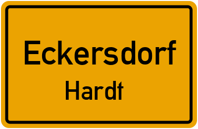 Ortsschild Eckersdorf Hardt