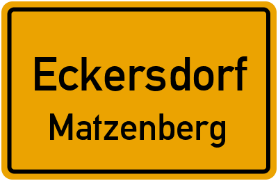 Straßenverzeichnis Eckersdorf Matzenberg