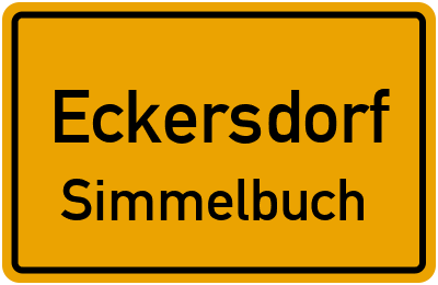 Ortsschild Eckersdorf Simmelbuch