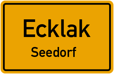 Straßenverzeichnis Ecklak Seedorf