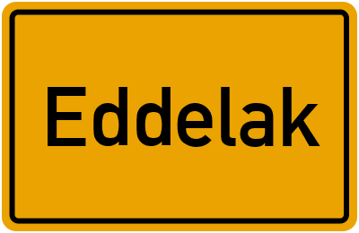 Ortsschild von Gemeinde Eddelak in Schleswig-Holstein
