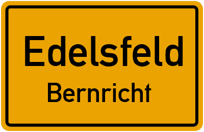 Ortsschild Edelsfeld Bernricht
