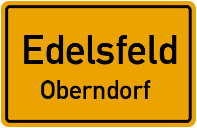 Ortsschild Edelsfeld Oberndorf