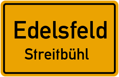 Ortsschild Edelsfeld Streitbühl