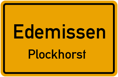 Ortsschild Edemissen Plockhorst