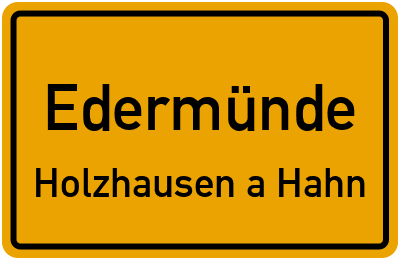 Straßenverzeichnis Edermünde Holzhausen a Hahn