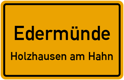 Straßenverzeichnis Edermünde Holzhausen am Hahn