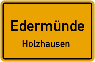 Ortsschild Edermünde Holzhausen