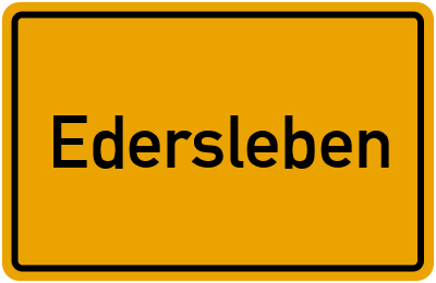 Ortsschild von Gemeinde Edersleben in Sachsen-Anhalt