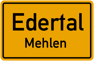 Straßenverzeichnis Edertal Mehlen