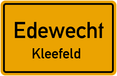 Ortsschild Edewecht Kleefeld