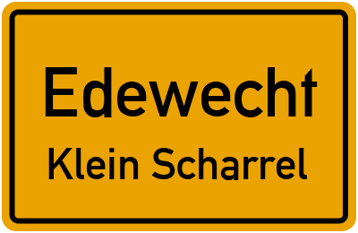 Ortsschild Edewecht Klein Scharrel