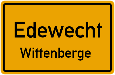 Ortsschild Edewecht Wittenberge