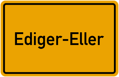 Ortsschild von Gemeinde Ediger-Eller in Rheinland-Pfalz