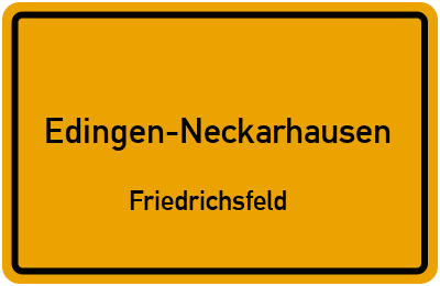 Straßenverzeichnis Edingen-Neckarhausen Friedrichsfeld