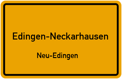 Straßenverzeichnis Edingen-Neckarhausen Neu-Edingen