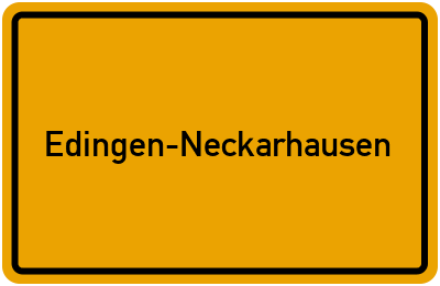 Ortsschild von Edingen-Neckarhausen in Baden-Württemberg