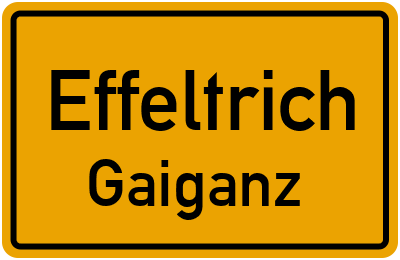 Ortsschild Effeltrich Gaiganz