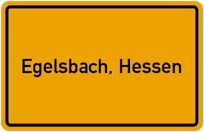 Ortsschild von Gemeinde Egelsbach, Hessen in Hessen