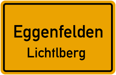 Ortsschild Eggenfelden Lichtlberg
