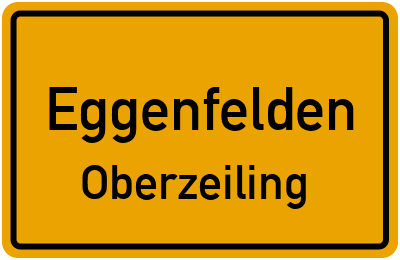 Ortsschild Eggenfelden Oberzeiling