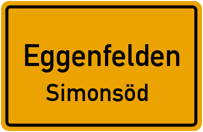 Ortsschild Eggenfelden Simonsöd