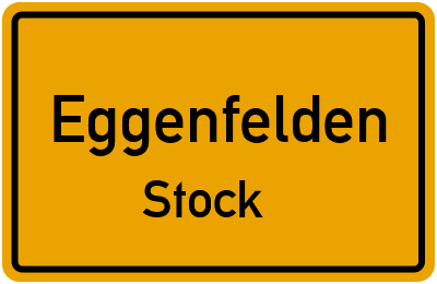 Ortsschild Eggenfelden Stock