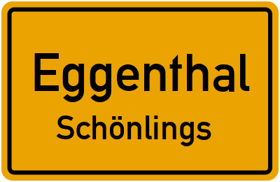 Ortsschild Eggenthal Schönlings