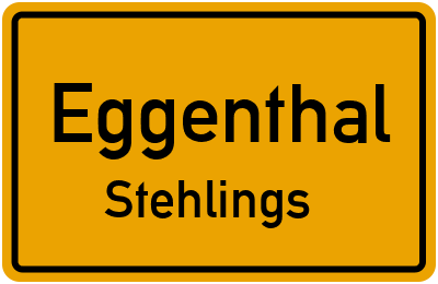 Ortsschild Eggenthal Stehlings