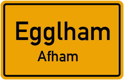 Ortsschild Egglham Afham
