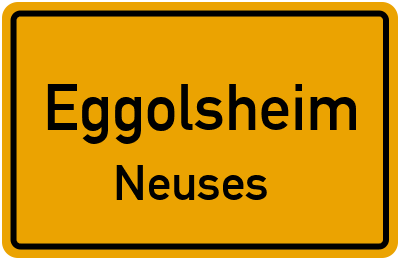 Ortsschild Eggolsheim Neuses