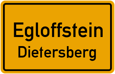 Ortsschild Egloffstein Dietersberg
