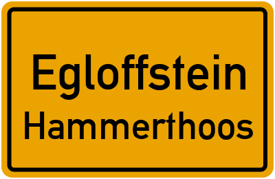 Ortsschild Egloffstein Hammerthoos