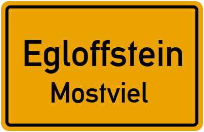 Straßenverzeichnis Egloffstein Mostviel