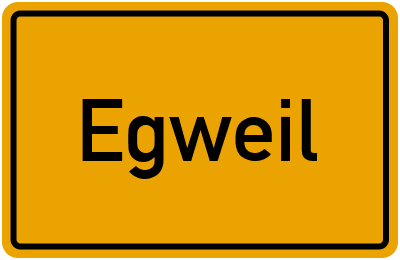 Ortsschild von Egweil in Bayern