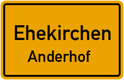 Straßenverzeichnis Ehekirchen Anderhof