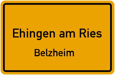 Straßenverzeichnis Ehingen am Ries Belzheim